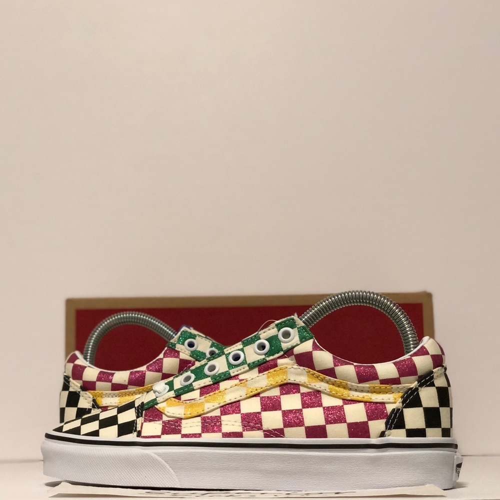 Vans Old Skool (Glitter Check) “Multi/True White”